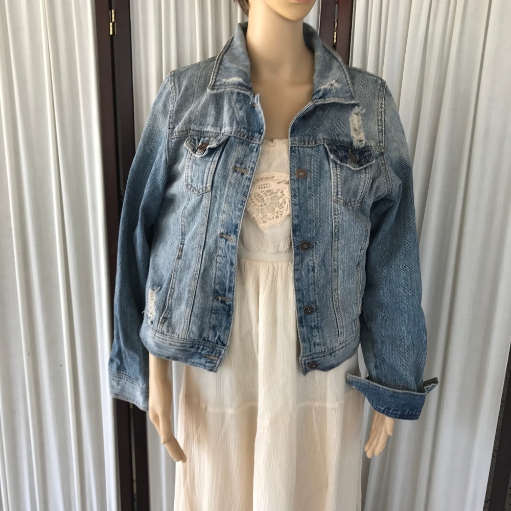 VTG Free Style Revolution Denim Distr jacket Sz L